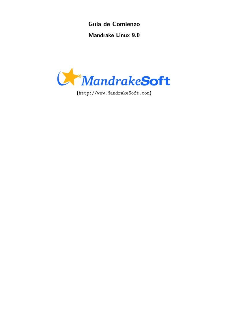 Imágen de pdf Guía de Comienzo Mandrake Linux 9.0