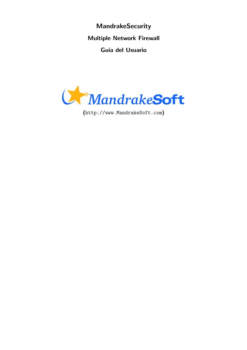 Imágen de pdf MandrakeSecurity Multiple Network Firewall - Guía del Usuario