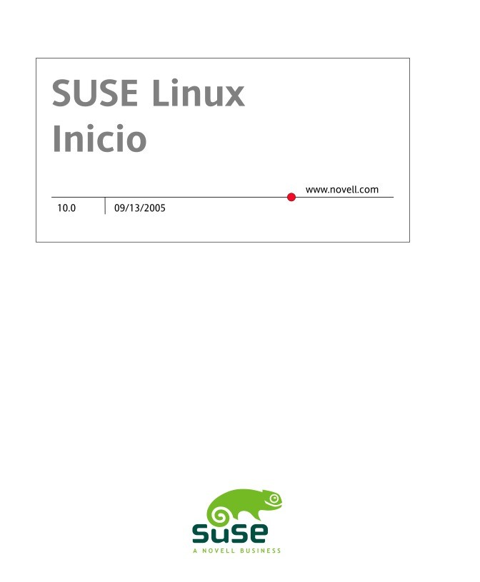 Imágen de pdf SUSE Linux Inicio