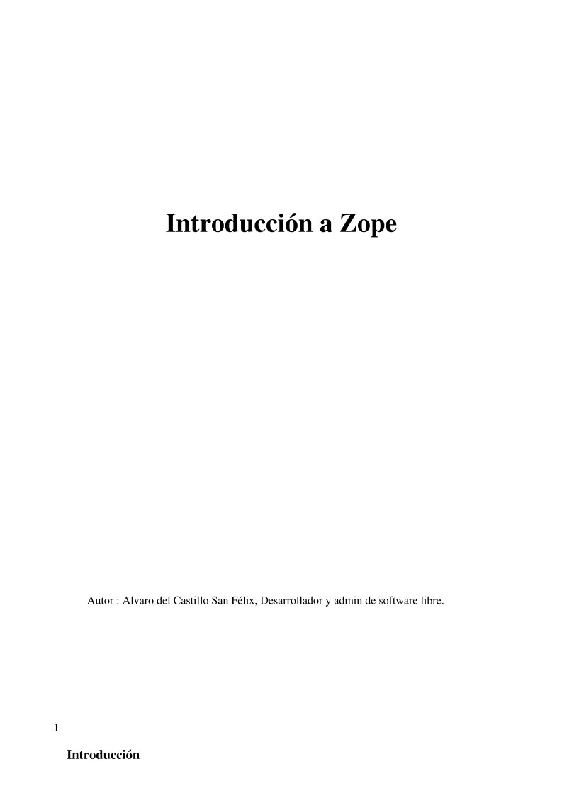 Imágen de pdf Introducción a Zope