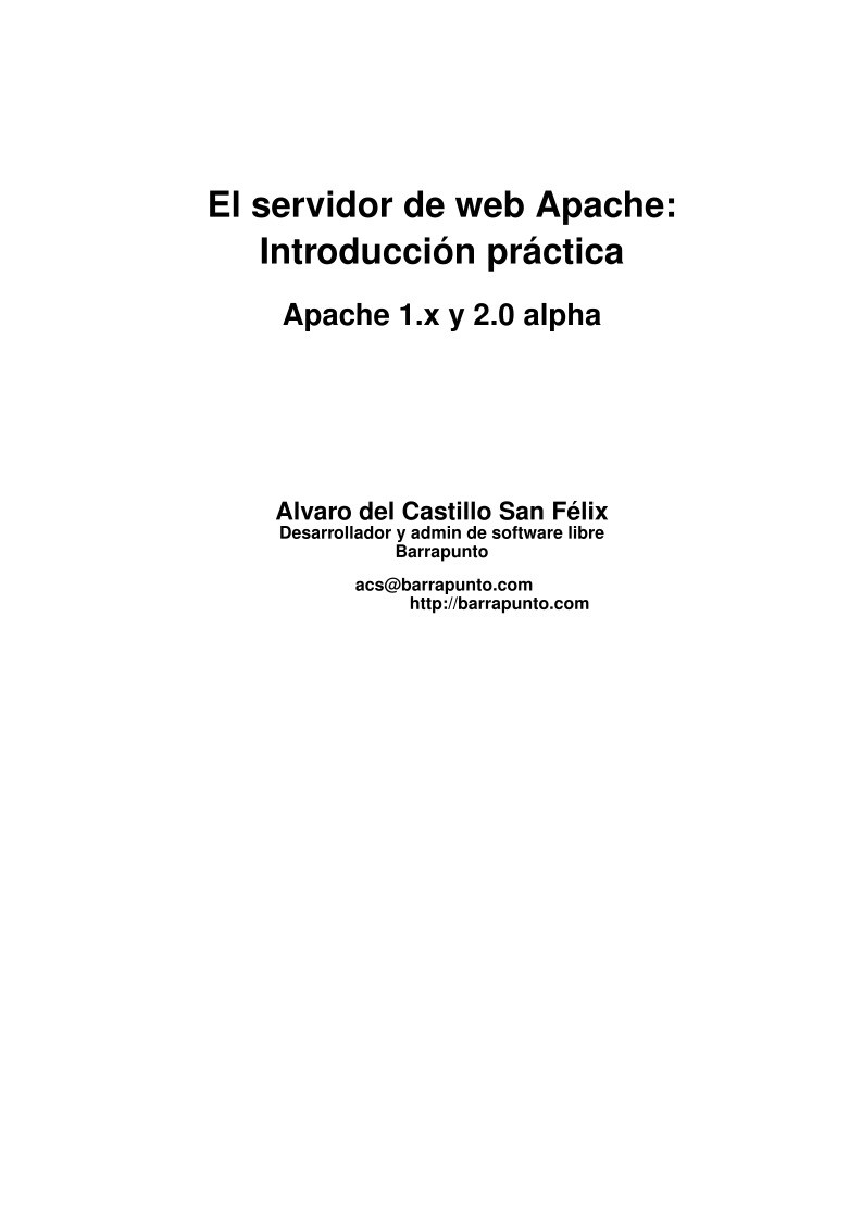 Imágen de pdf El servidor de web Apache: Introducción práctica - Apache 1.x y 2.0