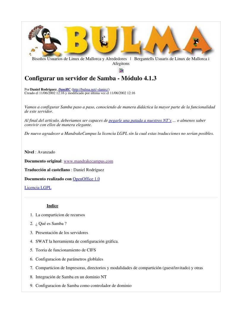 Imágen de pdf Configurar un servidor de Samba - Módulo 4.1.3