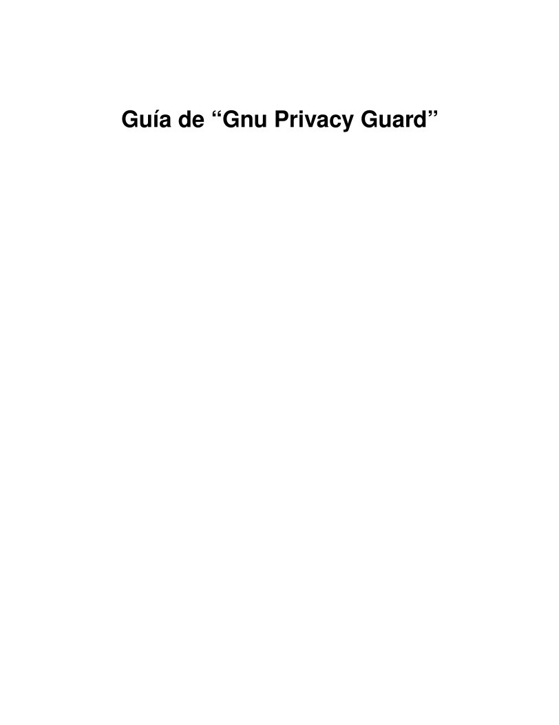 Imágen de pdf Guía de “Gnu Privacy Guard”