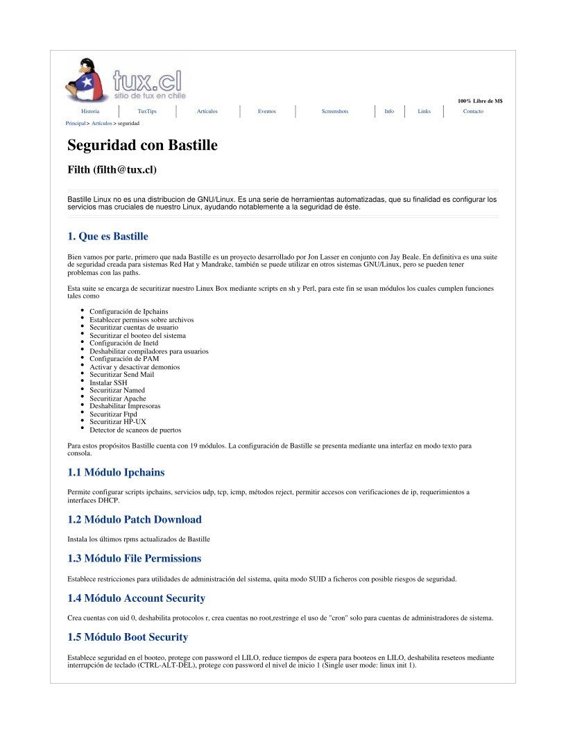 Imágen de pdf Seguridad con Bastille