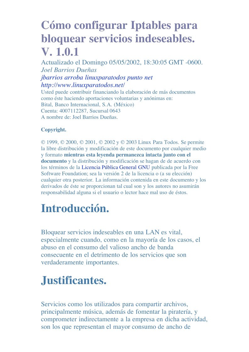 Imágen de pdf Cómo configurar Iptables para bloquear servicios indeseables