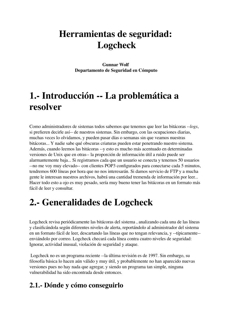 Imágen de pdf Herramientas de seguridad: Logcheck
