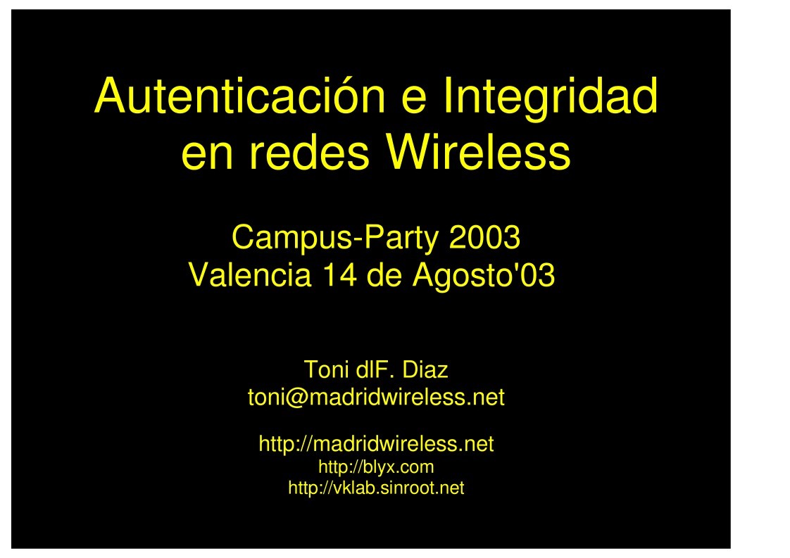 Imágen de pdf Autenticación e Integridad en redes Wireless