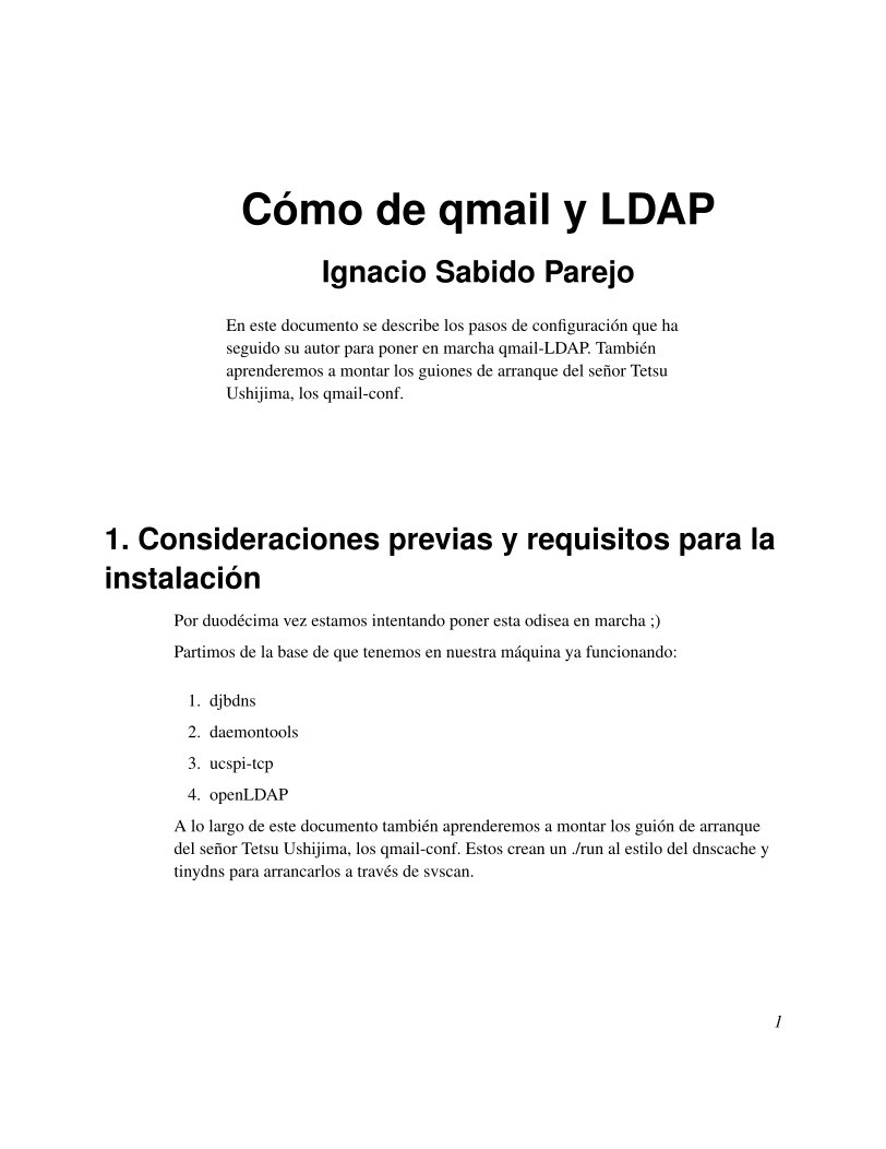 Imágen de pdf Cómo de qmail y LDAP