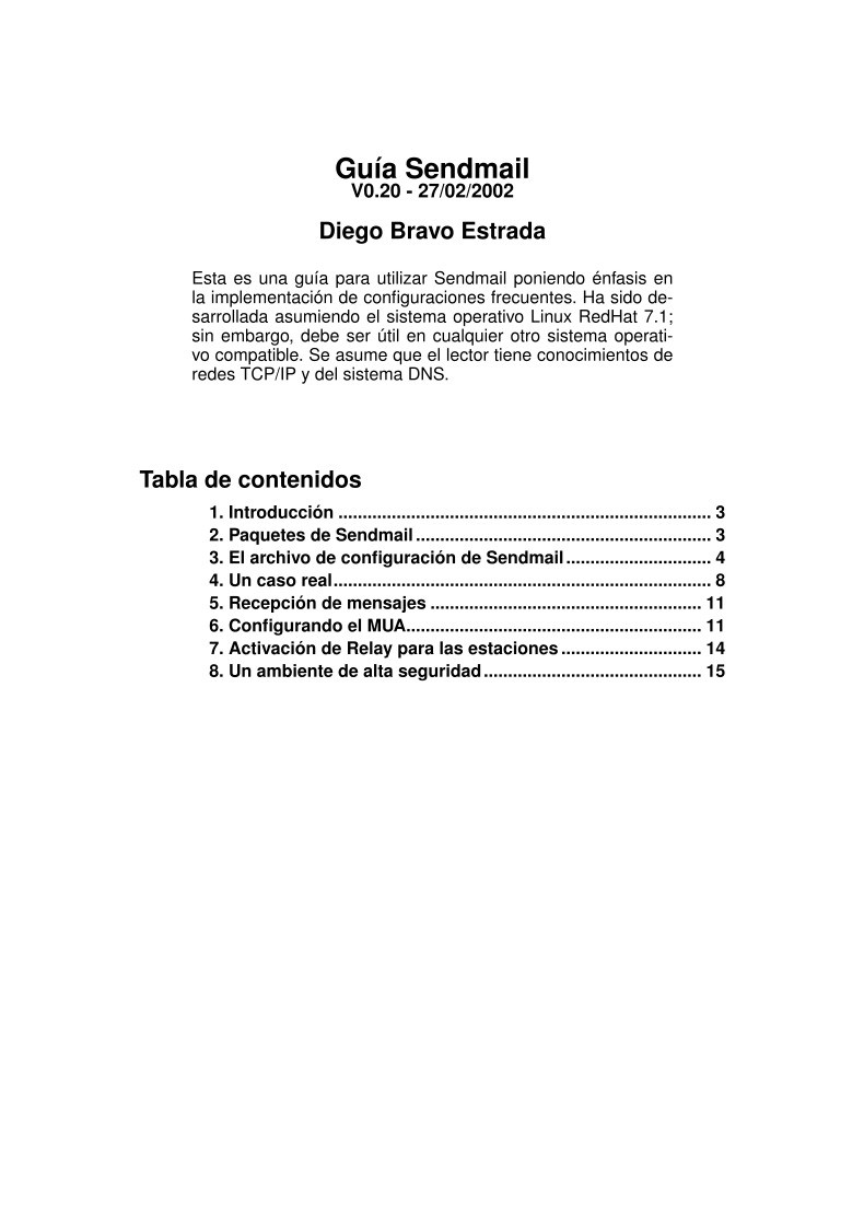 Imágen de pdf Guia breve sendmail