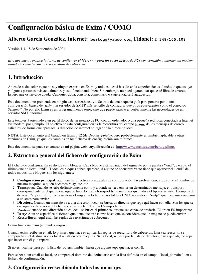 Imágen de pdf Configuración básica de Exim / COMO