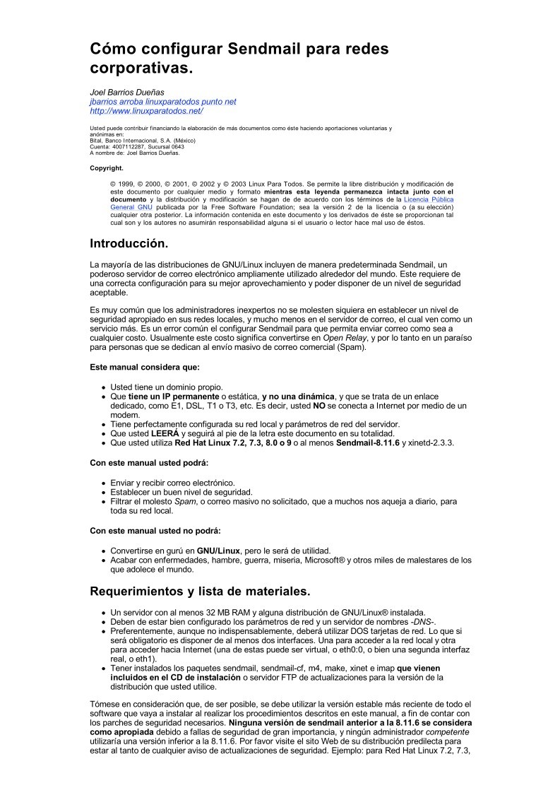 Imágen de pdf Cómo configurar Sendmail para redes corporativas