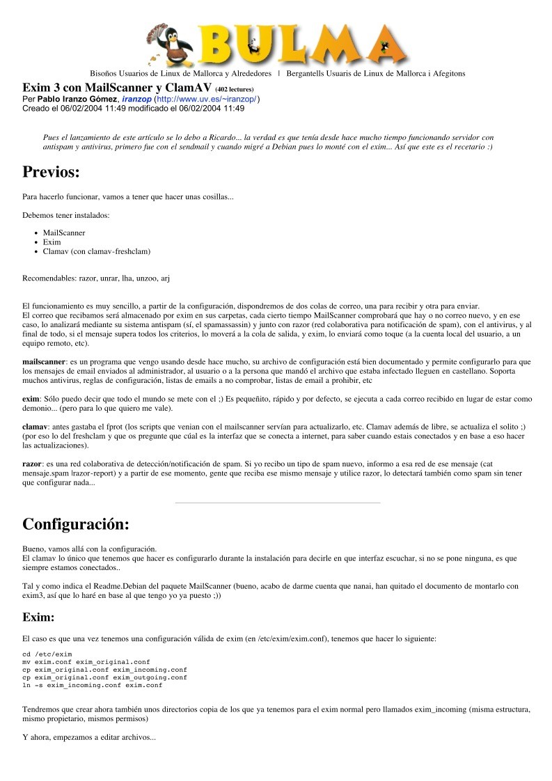 Imágen de pdf Exim 3 con MailScanner y ClamAV