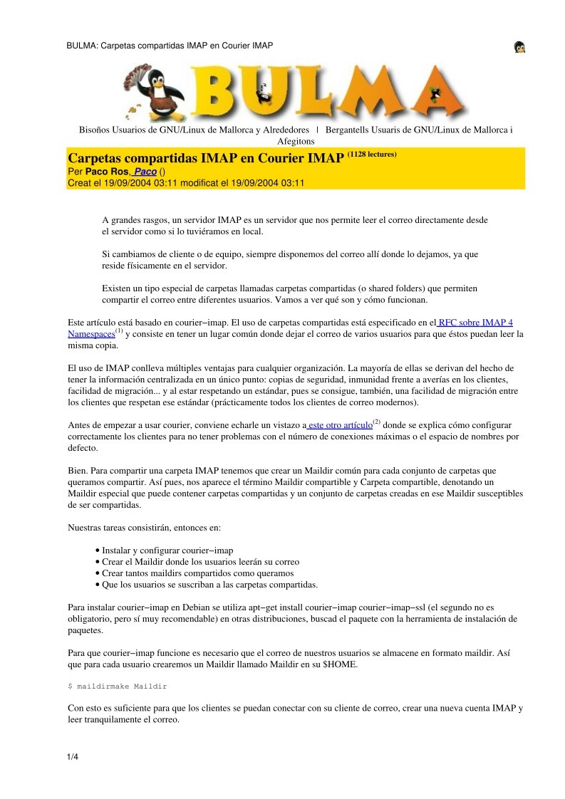 Imágen de pdf BULMA: Carpetas compartidas IMAP en Courier IMAP