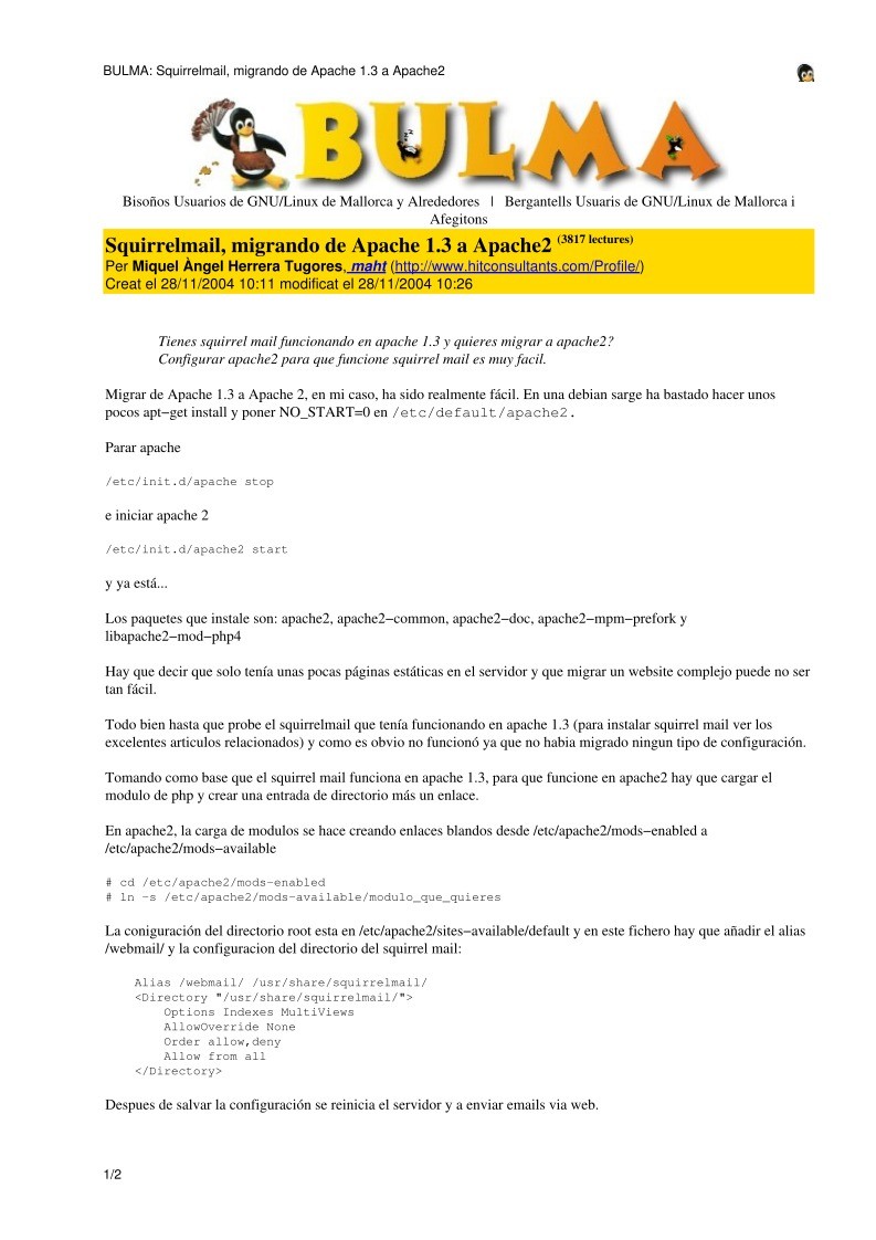 Imágen de pdf BULMA: Squirrelmail, migrando de Apache 1.3 a Apache2