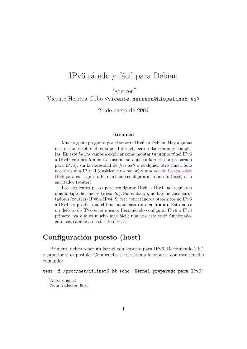 Imágen de pdf IPv6 rápido y fácil para Debian