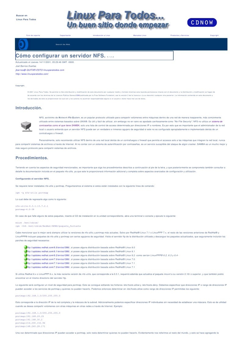 Imágen de pdf Cómo configurar un servidor NFS