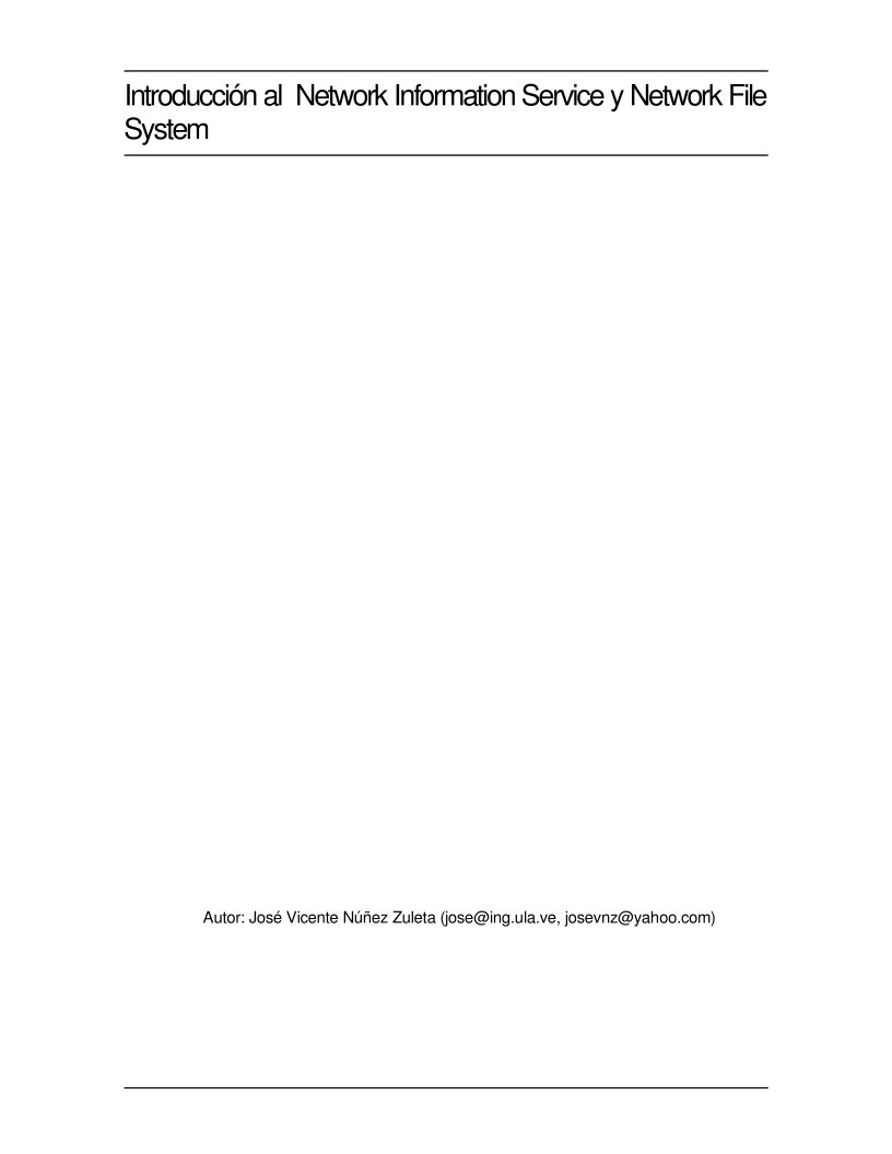 Imágen de pdf Introducción al Network Information Service y Network File System