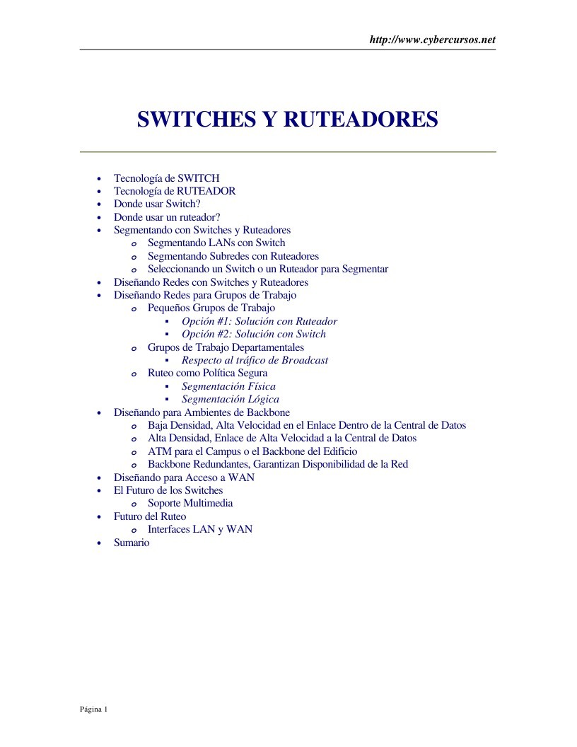 Imágen de pdf SWITCHES Y RUTEADORES