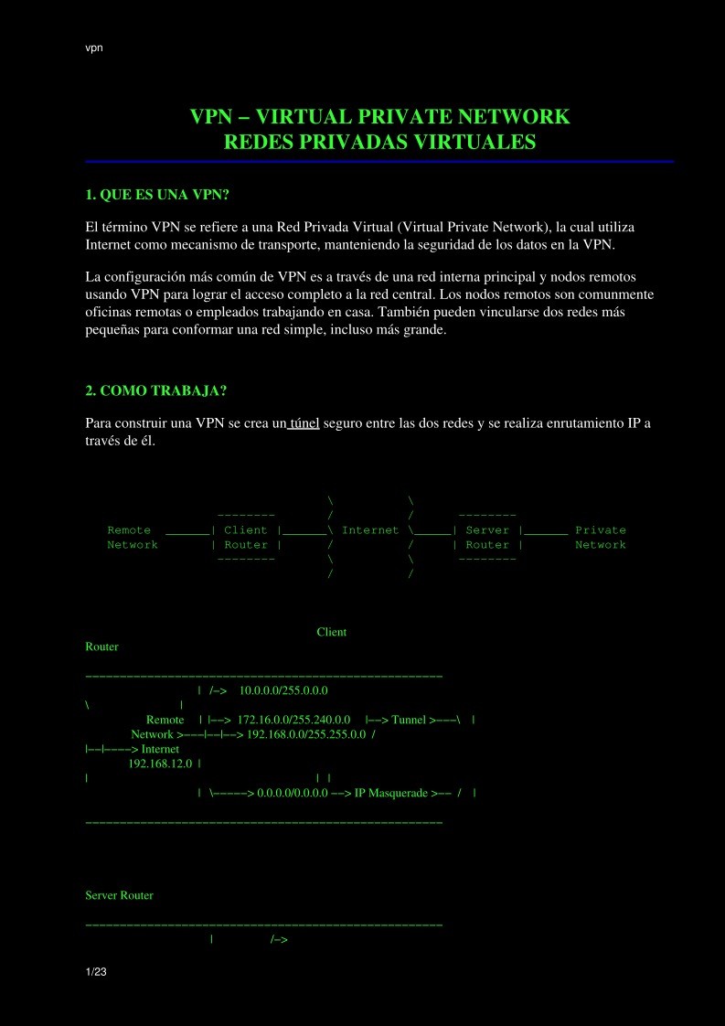 Imágen de pdf VPN - VIRTUAL PRIVATE NETWORK REDES PRIVADAS VIRTUALES