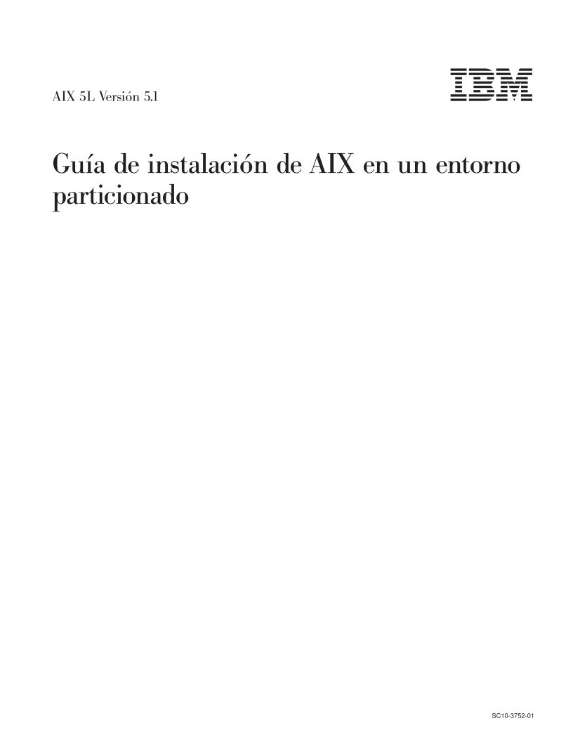 Imágen de pdf AIX 5L Versión 5.1: Guía de instalación de AIX en un entorno particionado