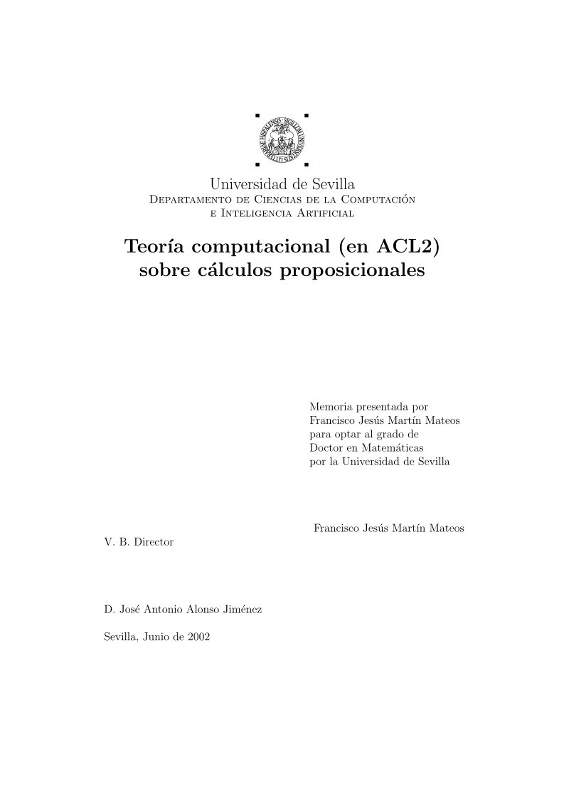 Imágen de pdf Teoría computacional (en ACL2) sobre cálculos proposicionales