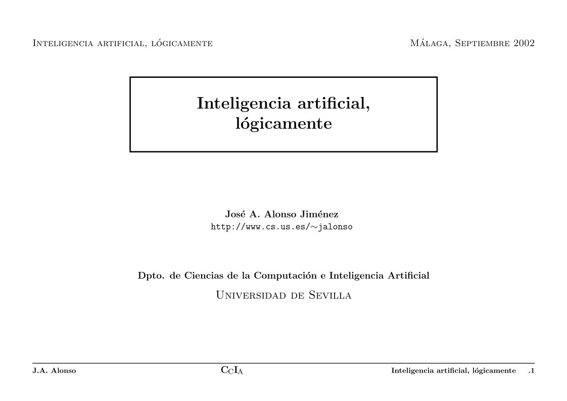 Imágen de pdf Inteligencia artificial, lógicamente