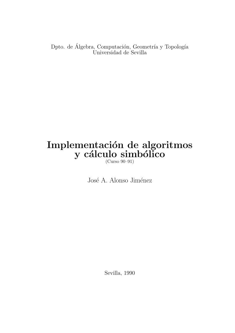 Imágen de pdf Implementación de algoritmos y cálculo simbólico