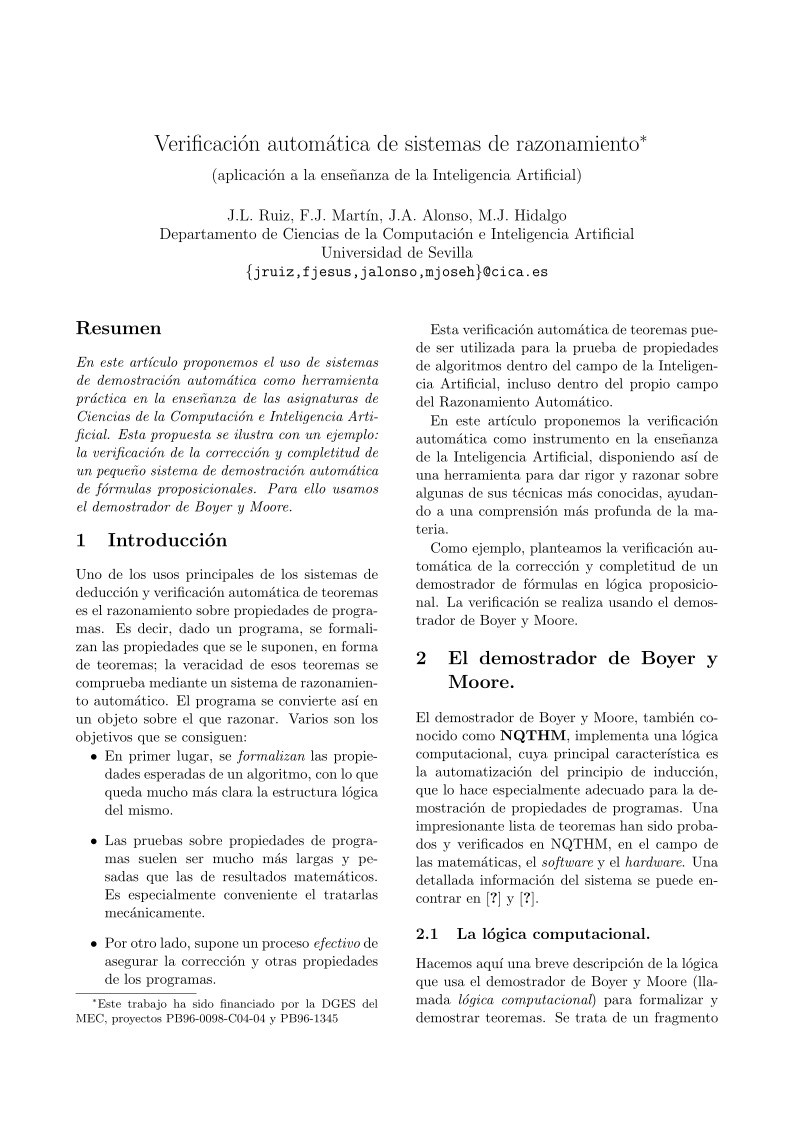 Imágen de pdf Verificacióon automática de sistemas de razonamiento