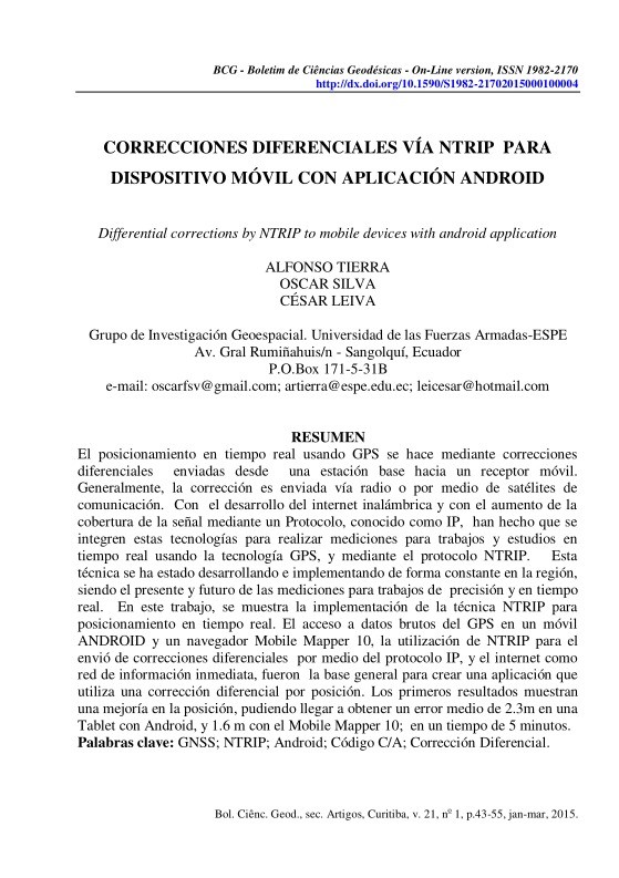 Imágen de pdf CORRECCIONES DIFERENCIALES VÍA NTRIP PARA DISPOSITIVO MÓVIL CON APLICACIÓN ANDROID