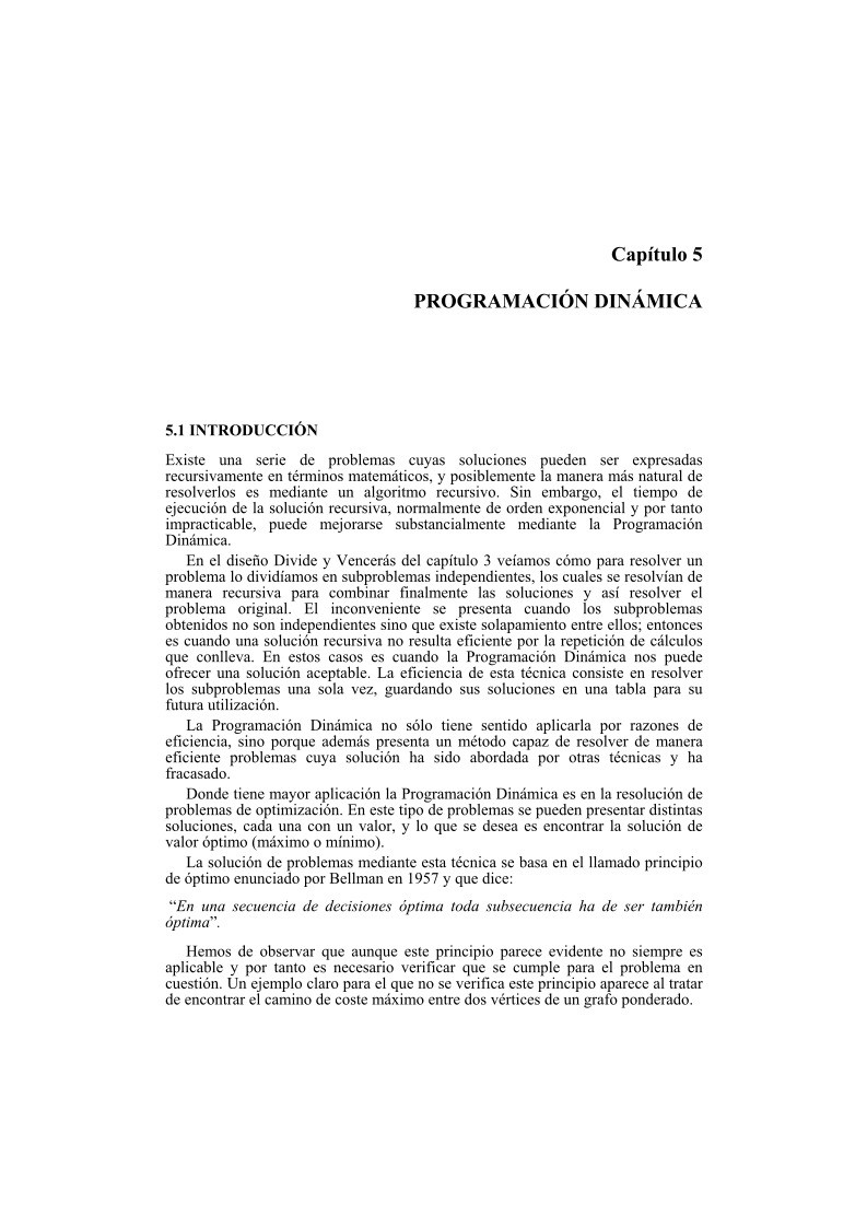 Imágen de pdf Capítulo 5 - PROGRAMACIÓN DINÁMICA