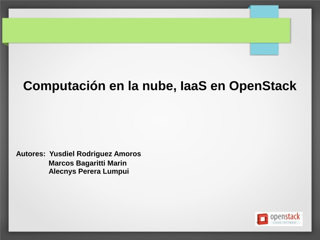 Imágen de pdf Computación en la nube, IaaS en OpenStack