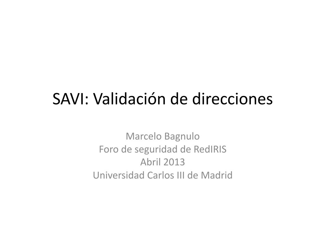 Imágen de pdf SAVI: Validación de direcciones