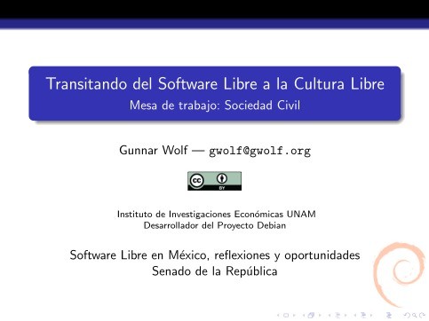 Imágen de pdf Transitando del Software Libre a la Cultura Libre - Mesa de trabajo: Sociedad Civil