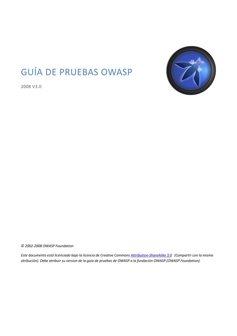 Imágen de pdf Guía de pruebas de OWASP ver 3.0