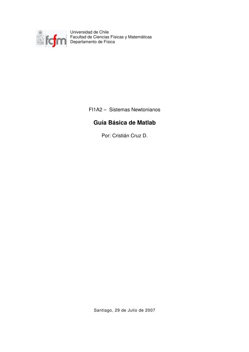 Imágen de pdf Guía Básica de Matlab