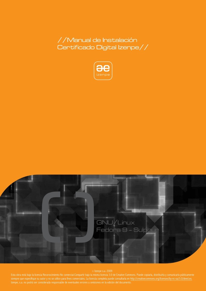 Imágen de pdf Manual de Instalación Certificado Digital Izenpe - GNU/Linux Fedora 9