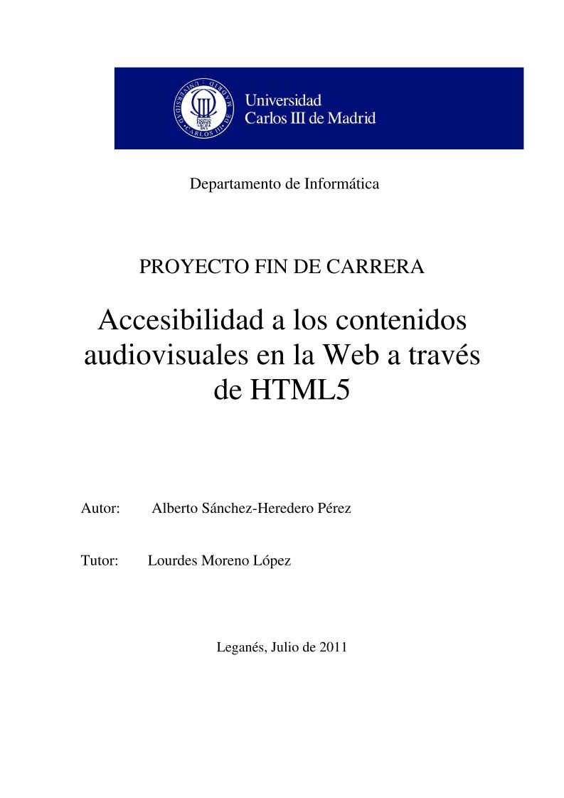 Imágen de pdf Accesibilidad en los contenidos audiovisuales en la Web a través de HTML5