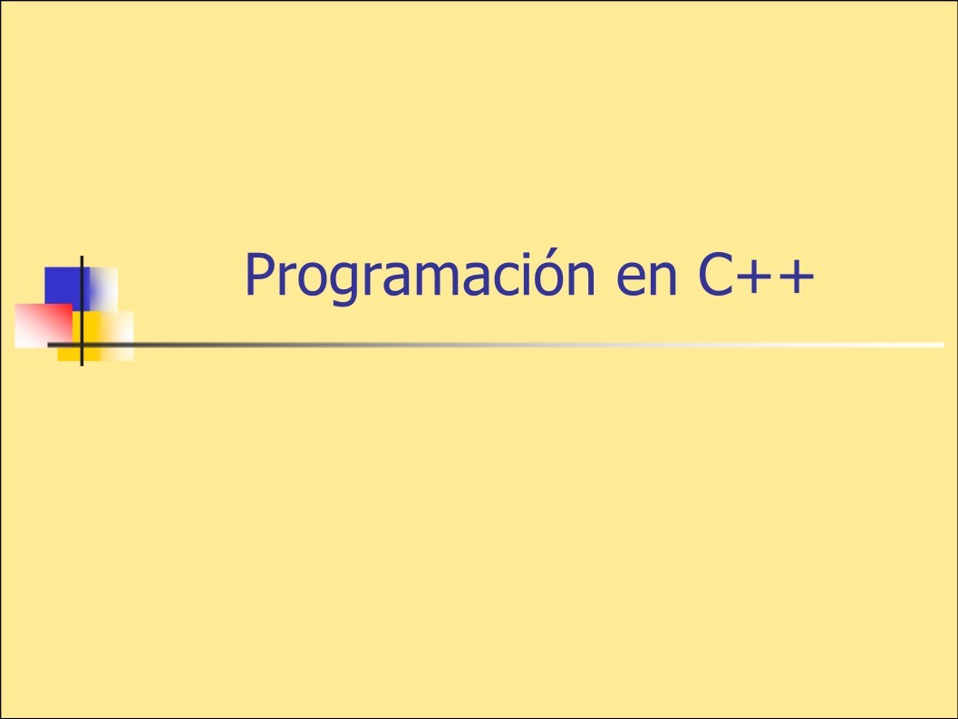 Imágen de pdf Programación en C++ - Introducción