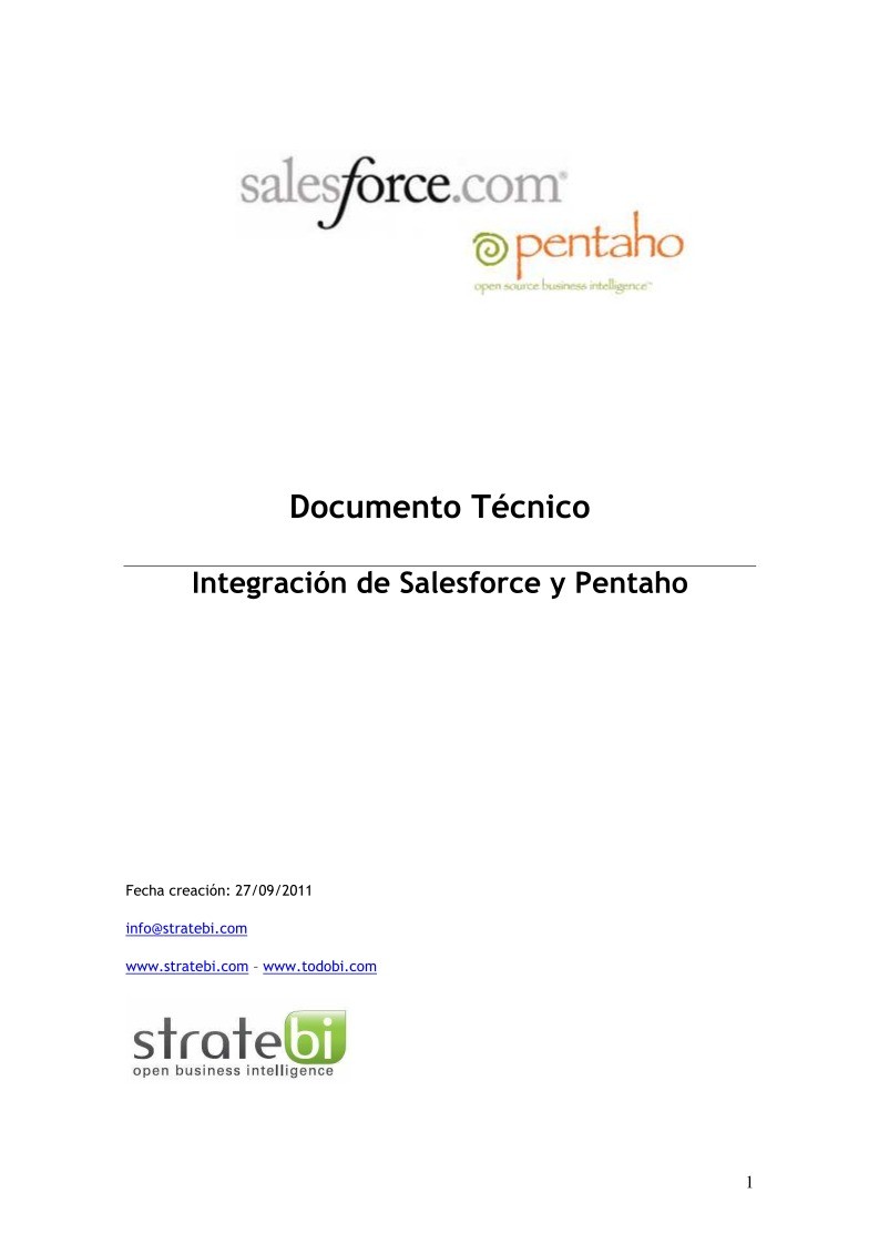 Imágen de pdf Integración de Salesforce y Pentaho