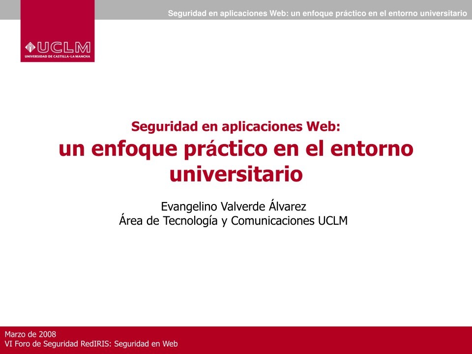 Imágen de pdf Seguridad en aplicaciones Web: un enfoque práctico en el entorno universitario