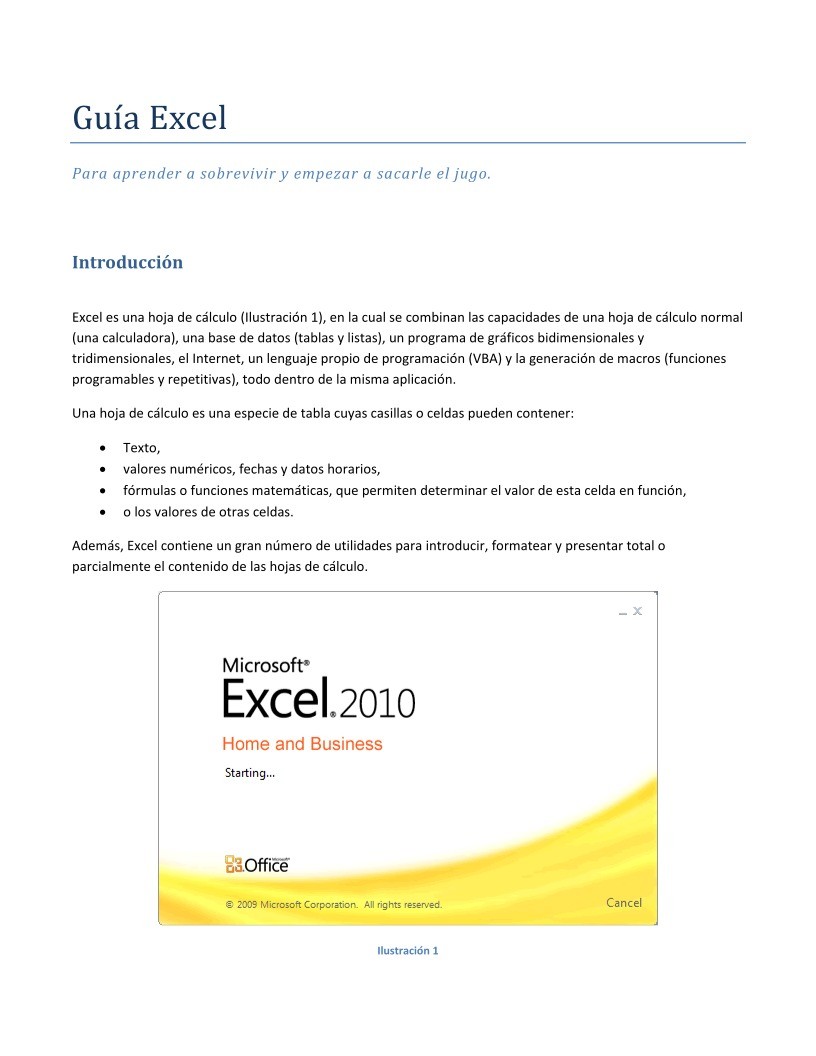 Imágen de pdf Guía Excel - Para aprender a sobrevivir y empezar a sacarle el jugo