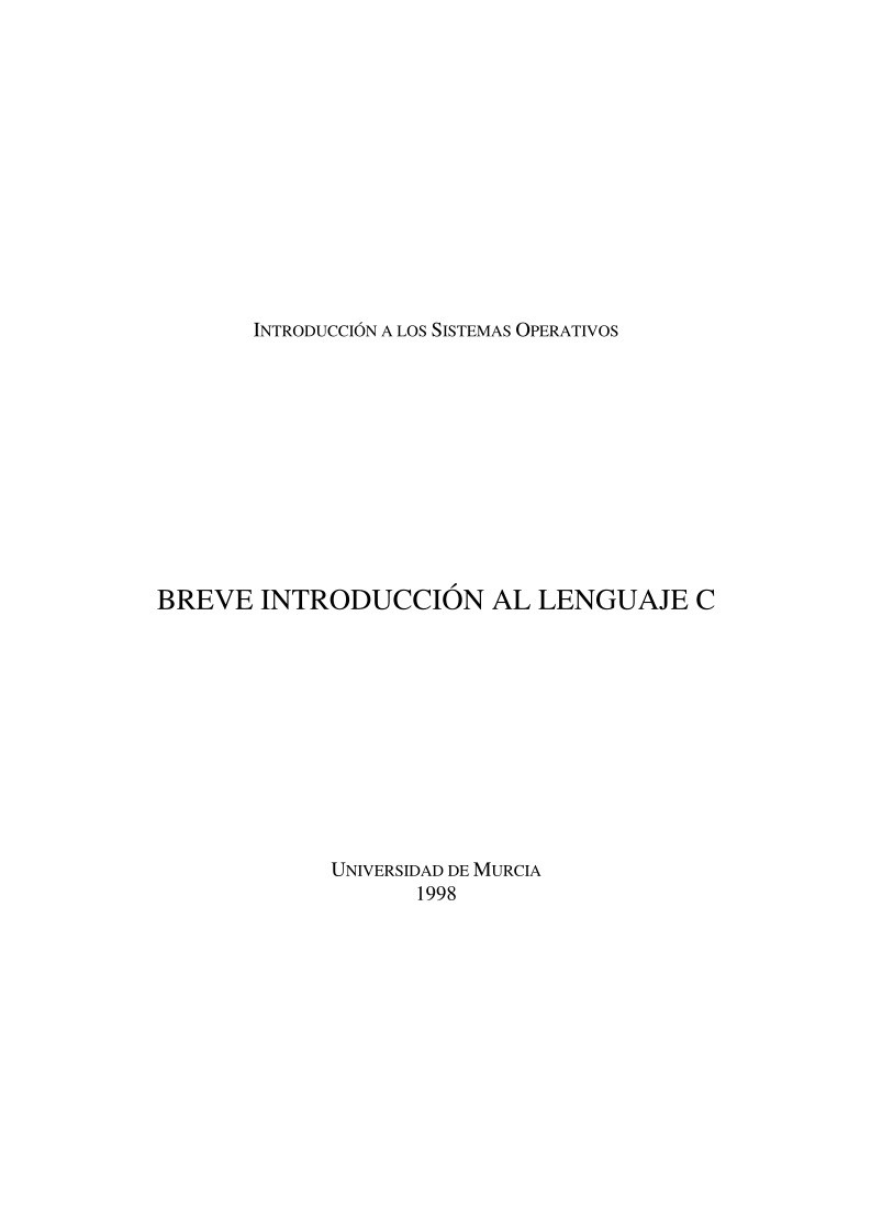 Imágen de pdf Breve introducción al lenguaje C