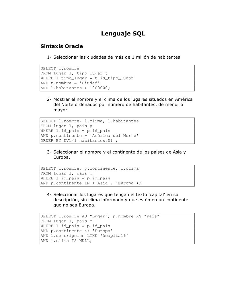 Imágen de pdf Lenguaje SQL - Sintaxis Oracle