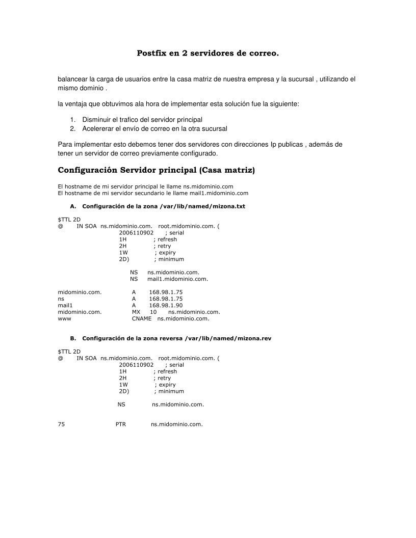 Imágen de pdf Postfix en 2 servidores de correo