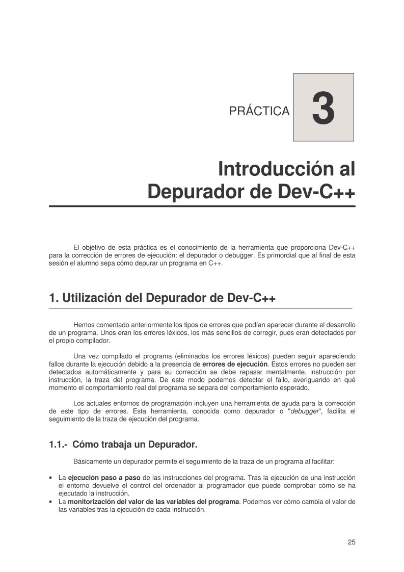 Imágen de pdf PRÁCTICA 3 Introducción al Depurador de Dev-C++