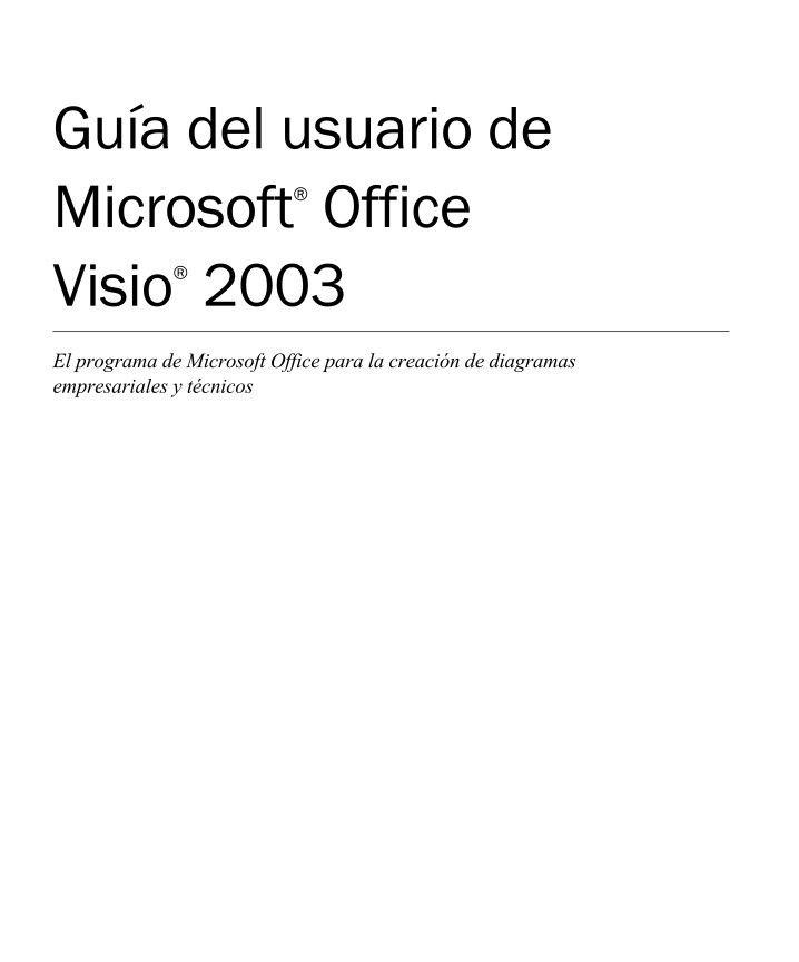 Imágen de pdf Guía del usuario de Microsoft Office Visio 2003