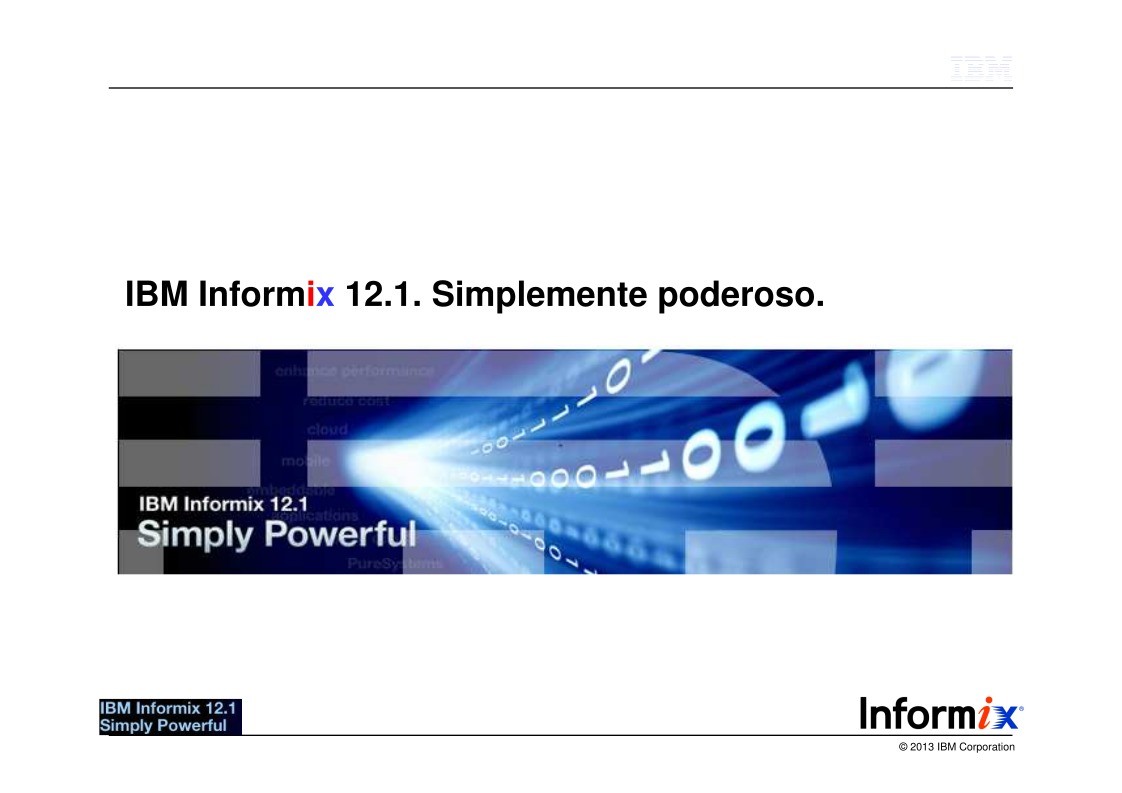 Imágen de pdf IBM Informix 12.1. Simplemente poderoso