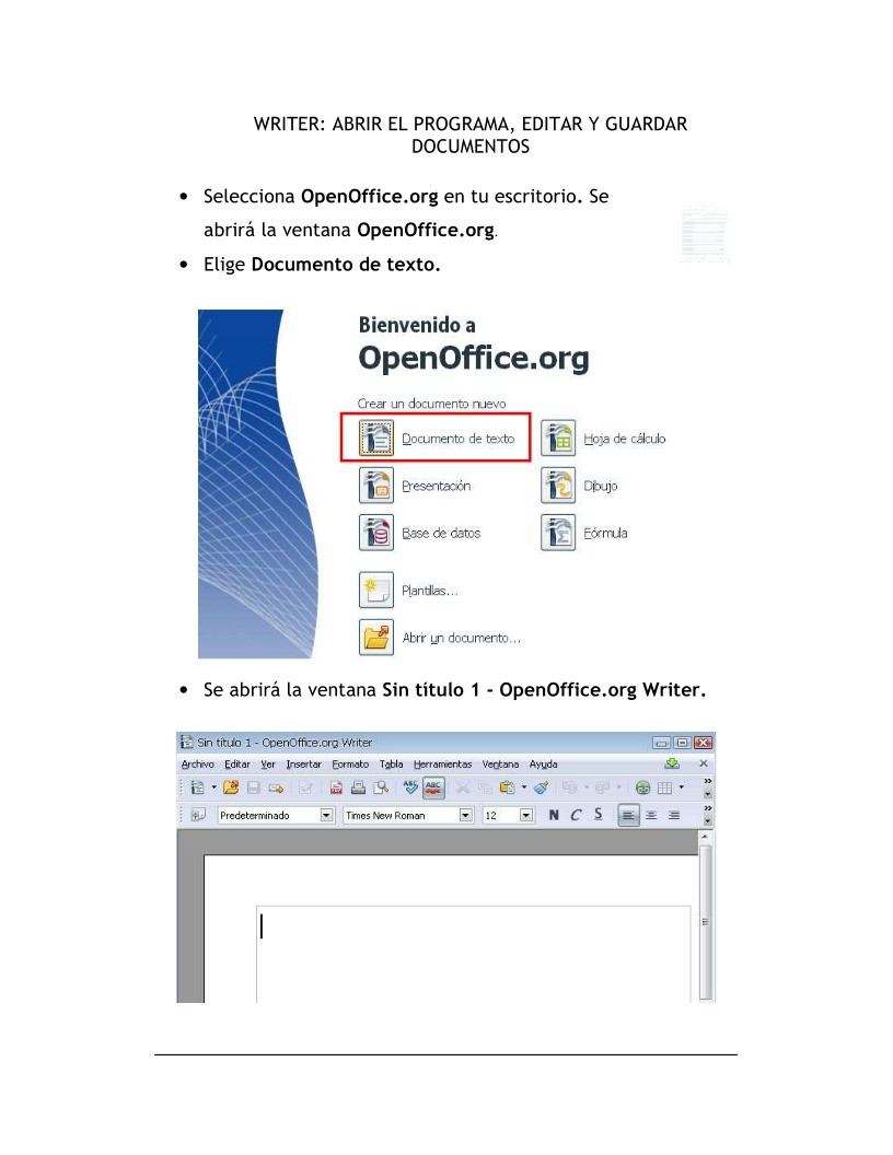 Imágen de pdf Writer: abrir el programa, editar y guardar documentos