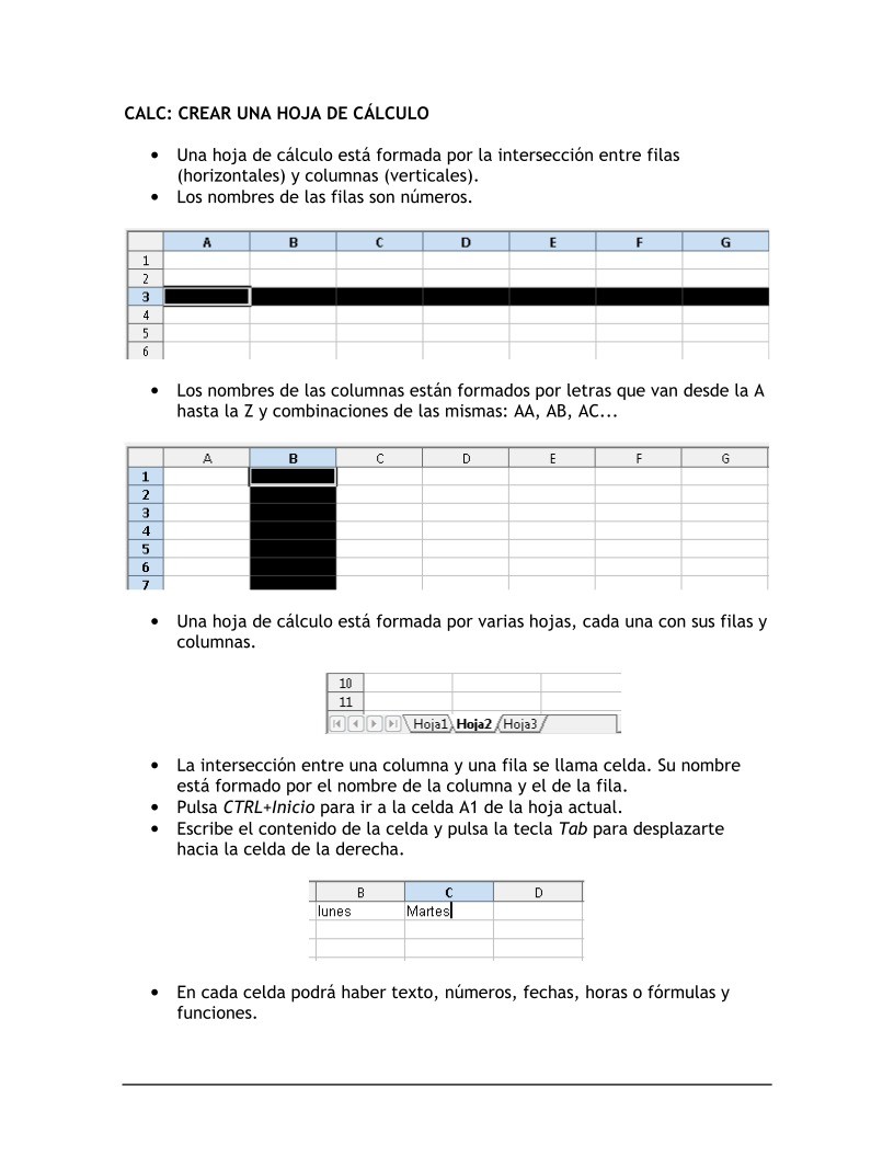 Imágen de pdf calc: crear una hoja de cálculo