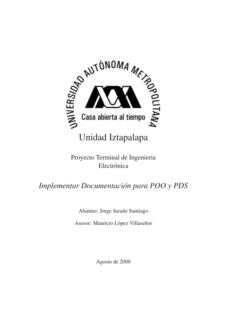 Imágen de pdf Latex - Implementar Documentación para POO y PDS